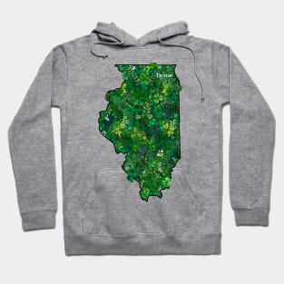 Illinois Irish Shamrock Garden Hoodie